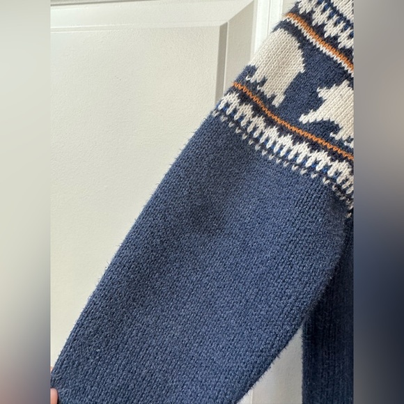 Janie and Jack Boys Navy Polar Bear Sweater (Size 3) - Picture 5 of 5